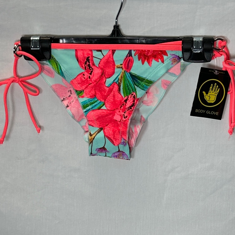 Body Glove Tropical Pink and Green Bikini Bottom
